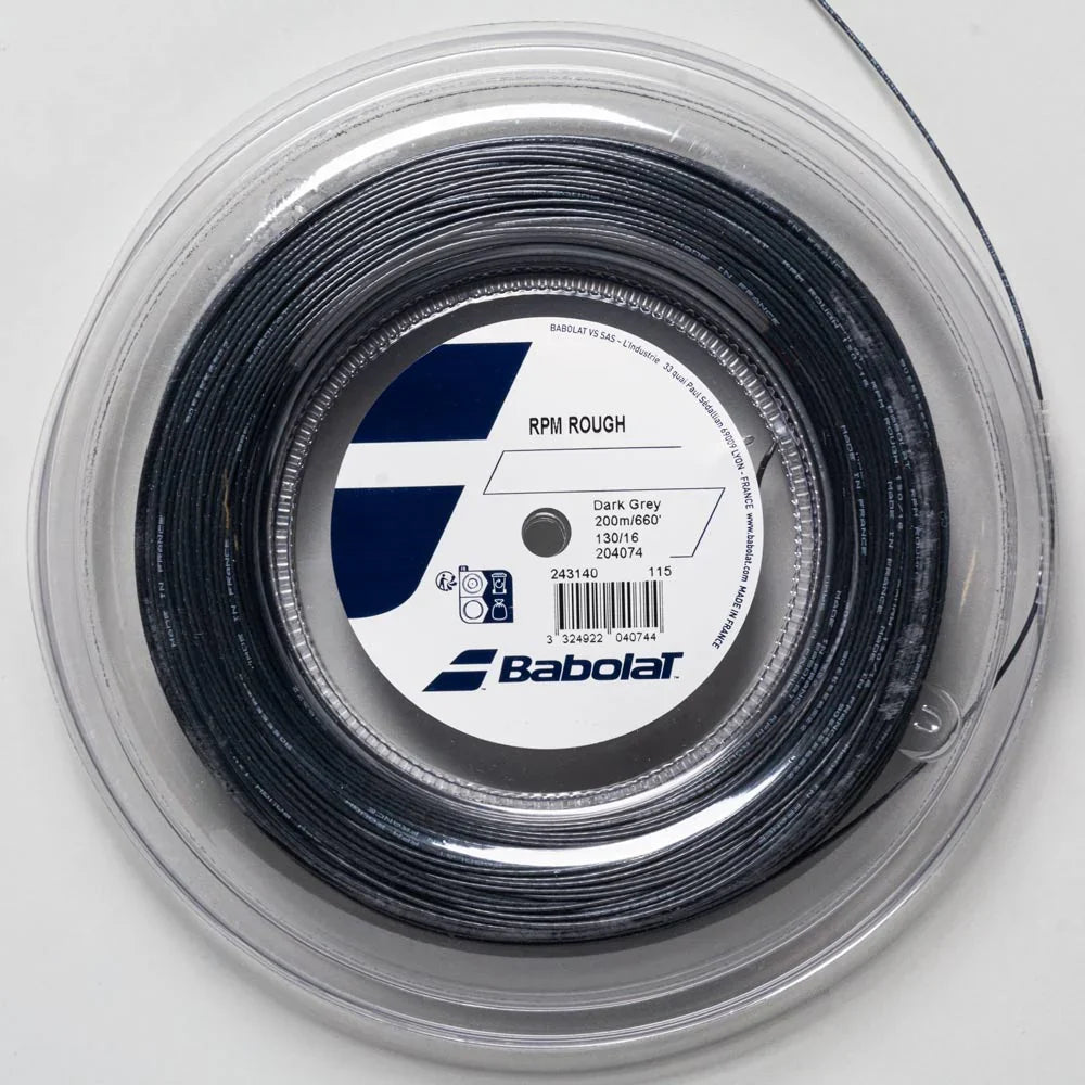 Babolat RPM Rough 16g/1.30 660' Tennis String Black REEL