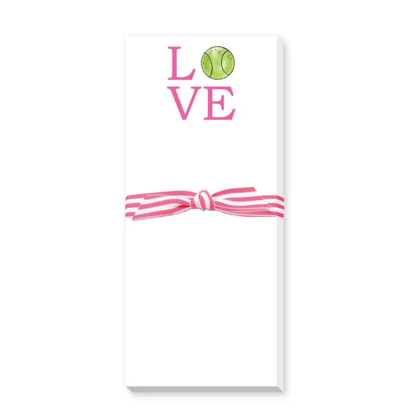 Love Tennis Skinnie Notepad