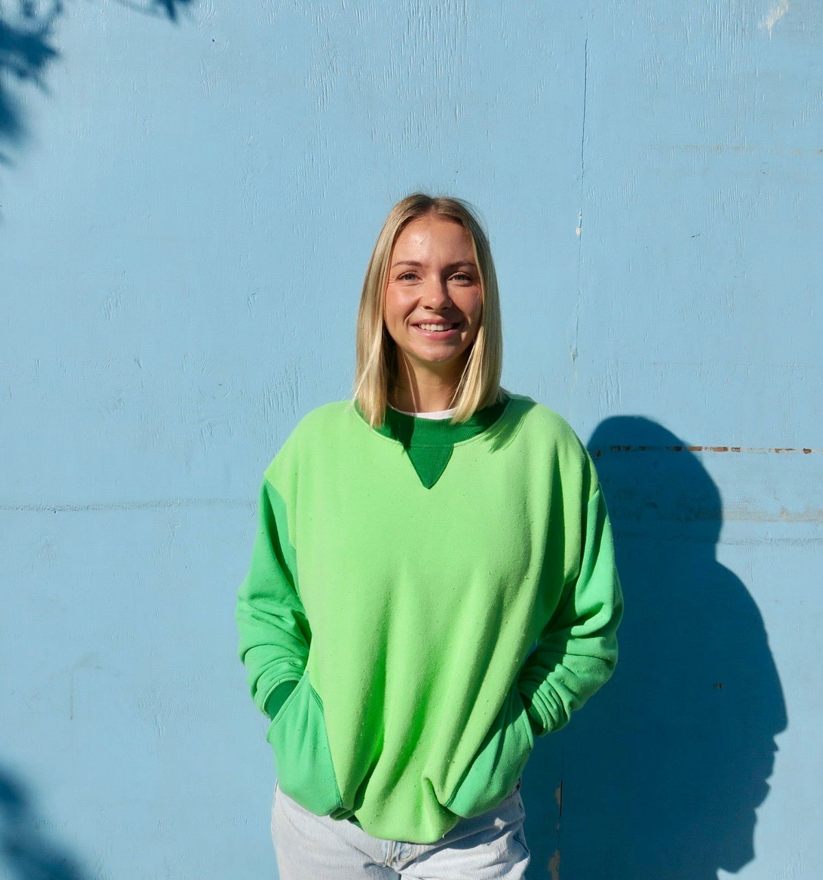 The 50 Shades of Green Pocket Crew (only a couple left in each size)