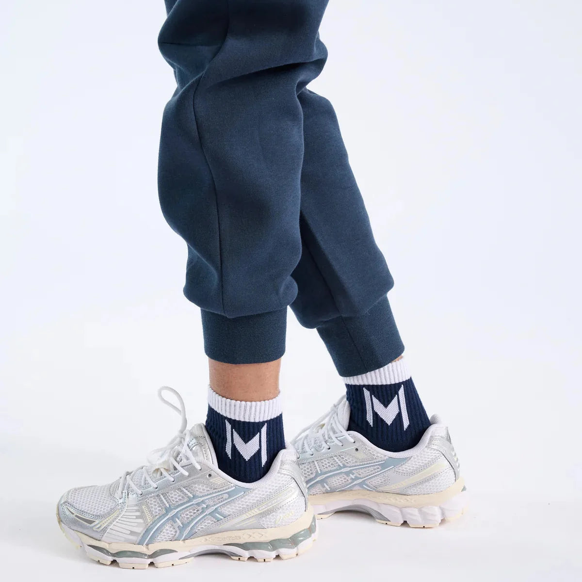 Mouratoglou Apparel - Performance Socks - Black/Navy/White (Sz 4-8)