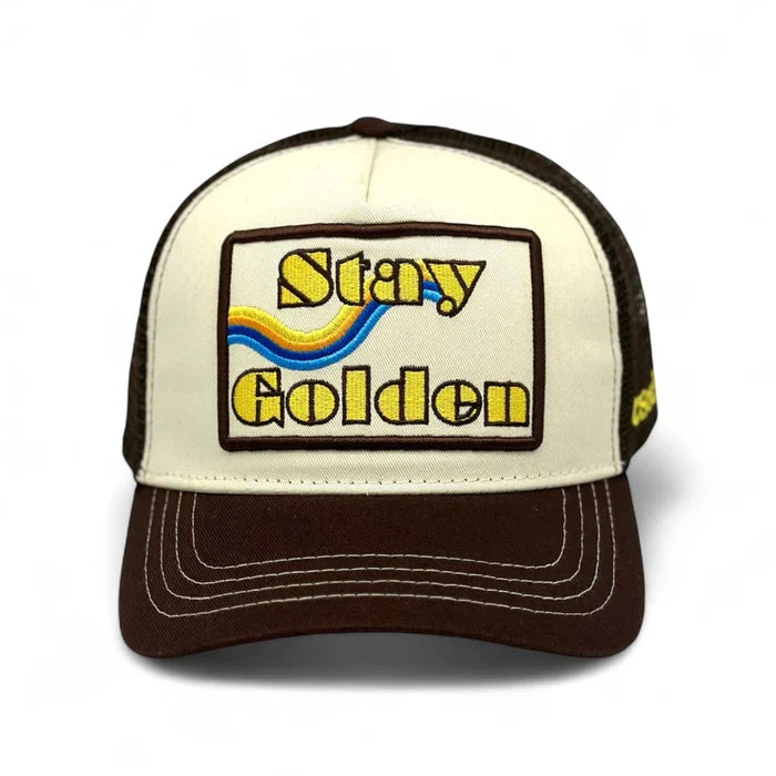Stay Golden Trucker Hat - Brown