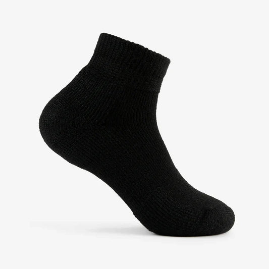 Thorlo Maximum Cushion Ankle Tennis Socks - White w/grey, Black, White w/brown