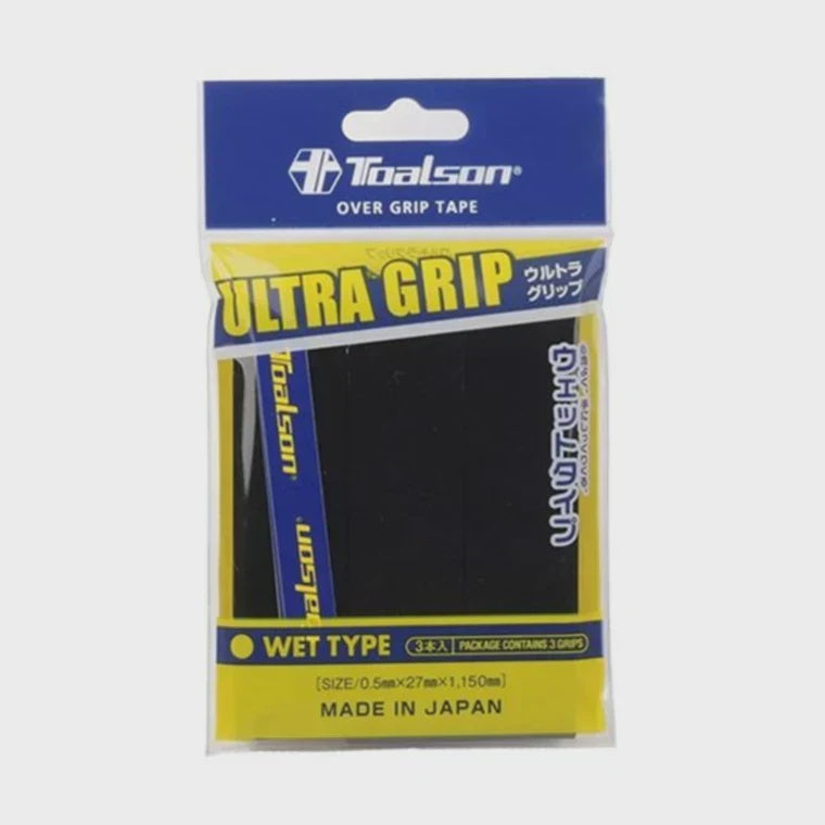 Ultra Grip 3 Pack Overgrips Black Regular