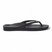 Archies Footwear Crystal Black Arch Support Flip Flops 9