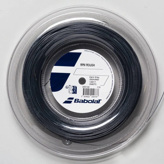 Babolat RPM Rough 17g/1.25 660' Tennis String Black REEL