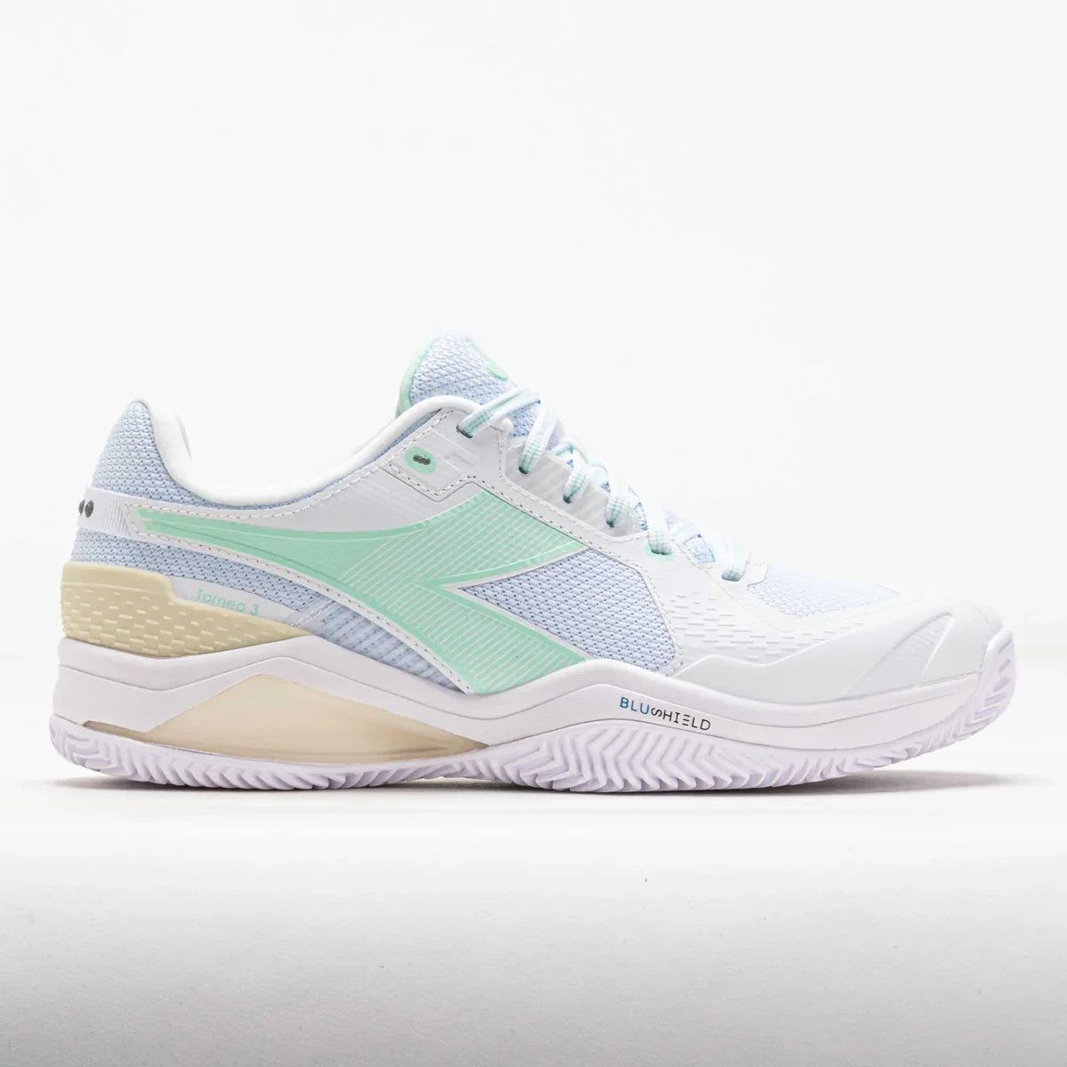 Diadora Blushield Torneo 3 Clay Women's Tennis Shoes - white/orchid or white/bay