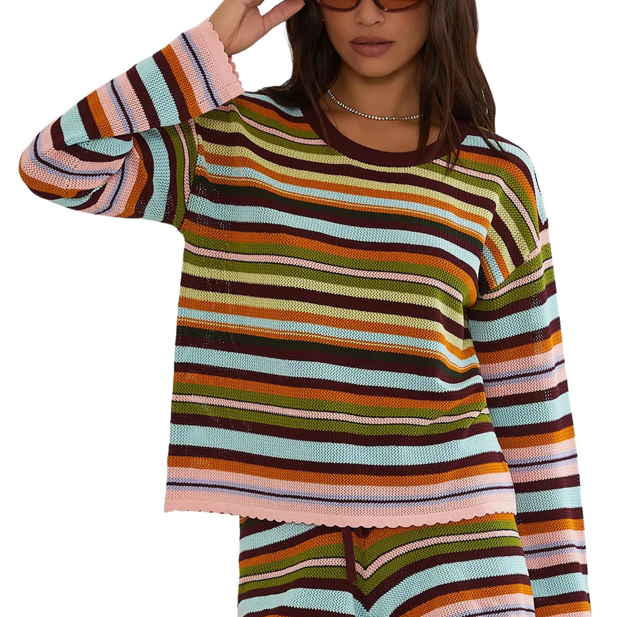 Beach Riot Beach Sweater Paradise Stripe