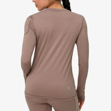 BLOQUV Women's Long Sleeve 24/7 Sun Shirt Mocha