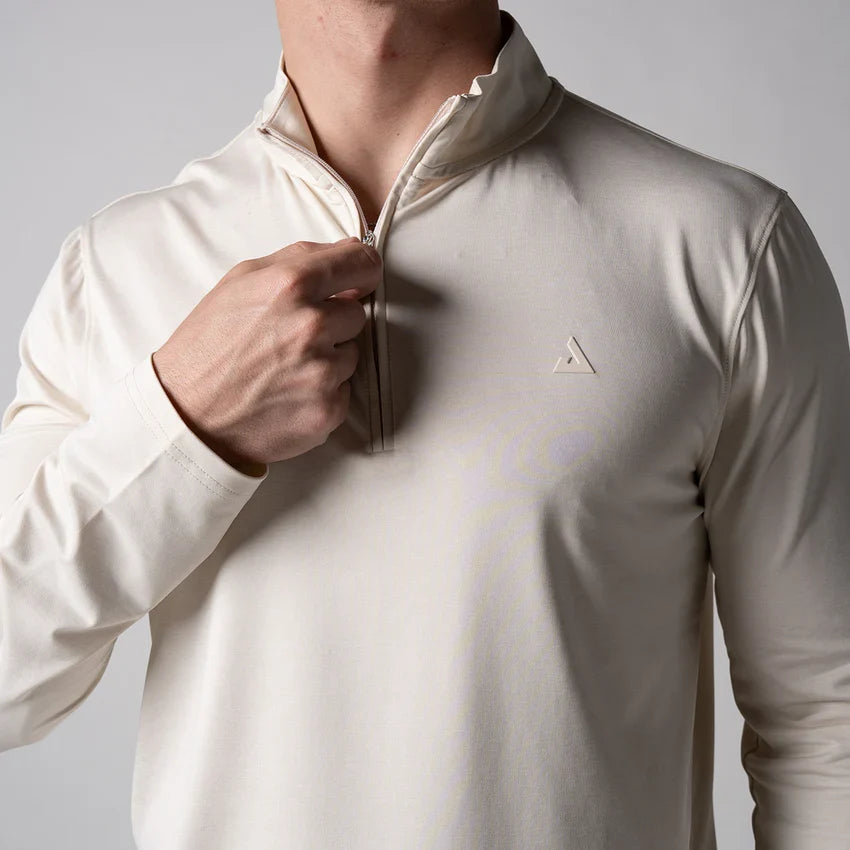 Joola Men's Quarter Zip Pullover Sandstone Heather