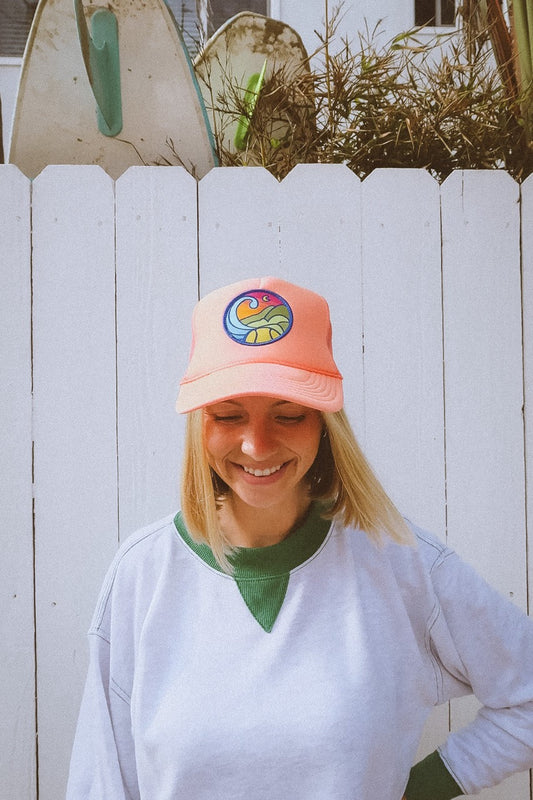 California Sunset Patched Trucker Hat