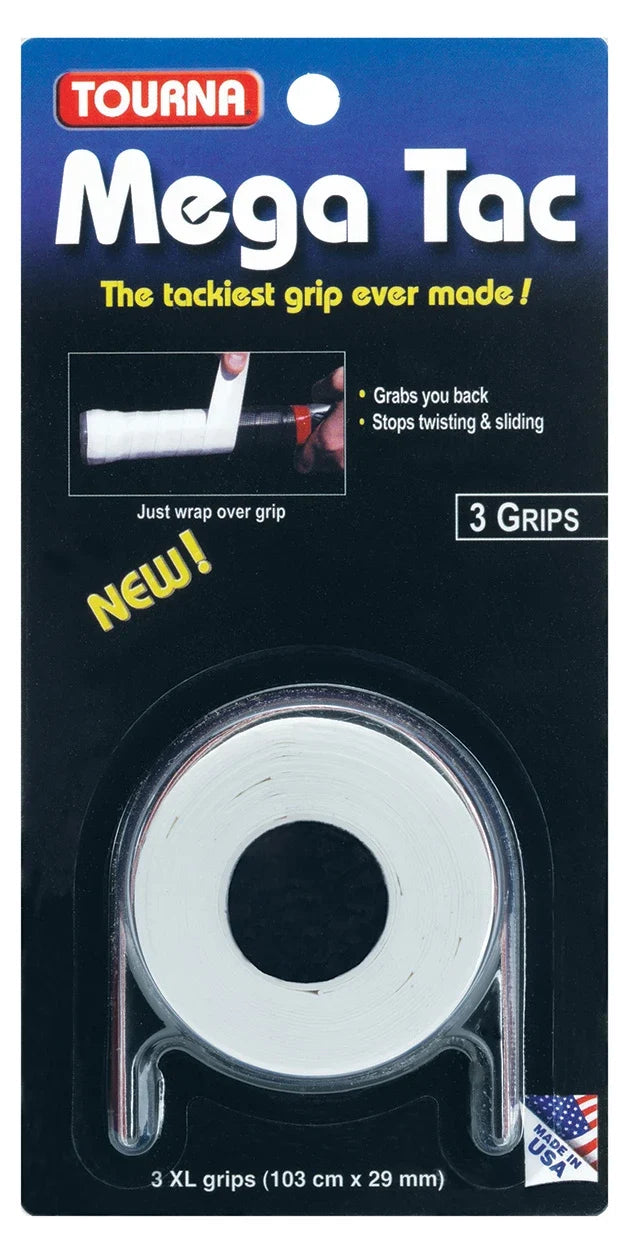 Tourna Mega Tac White 3 pack