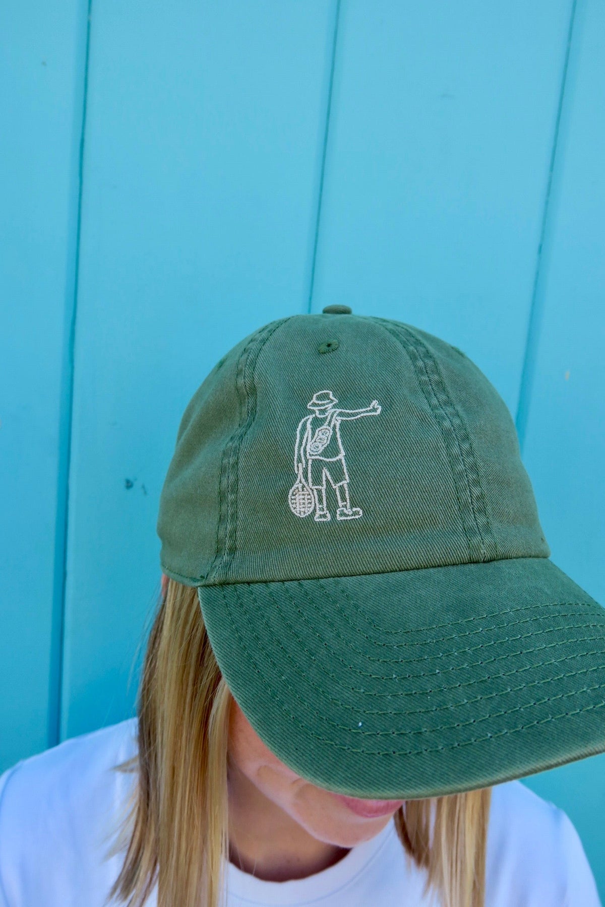 Embroidered Art on Cotton Dad Hat