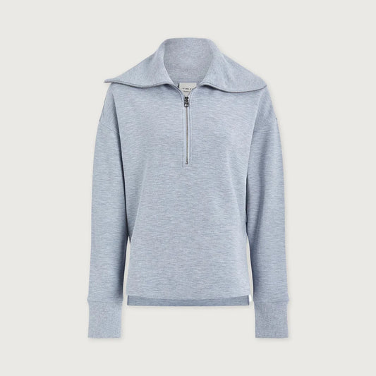 Varley Larson Half Zip Sweat Mid Blue Marl