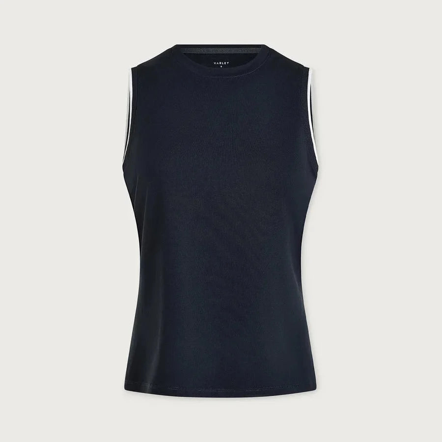 Varley Arton Performance Tank Blue Nights/White SALE