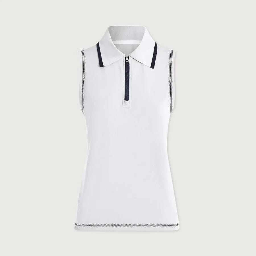 Varley Cammie Performance Tank White/Blue Nights SALE