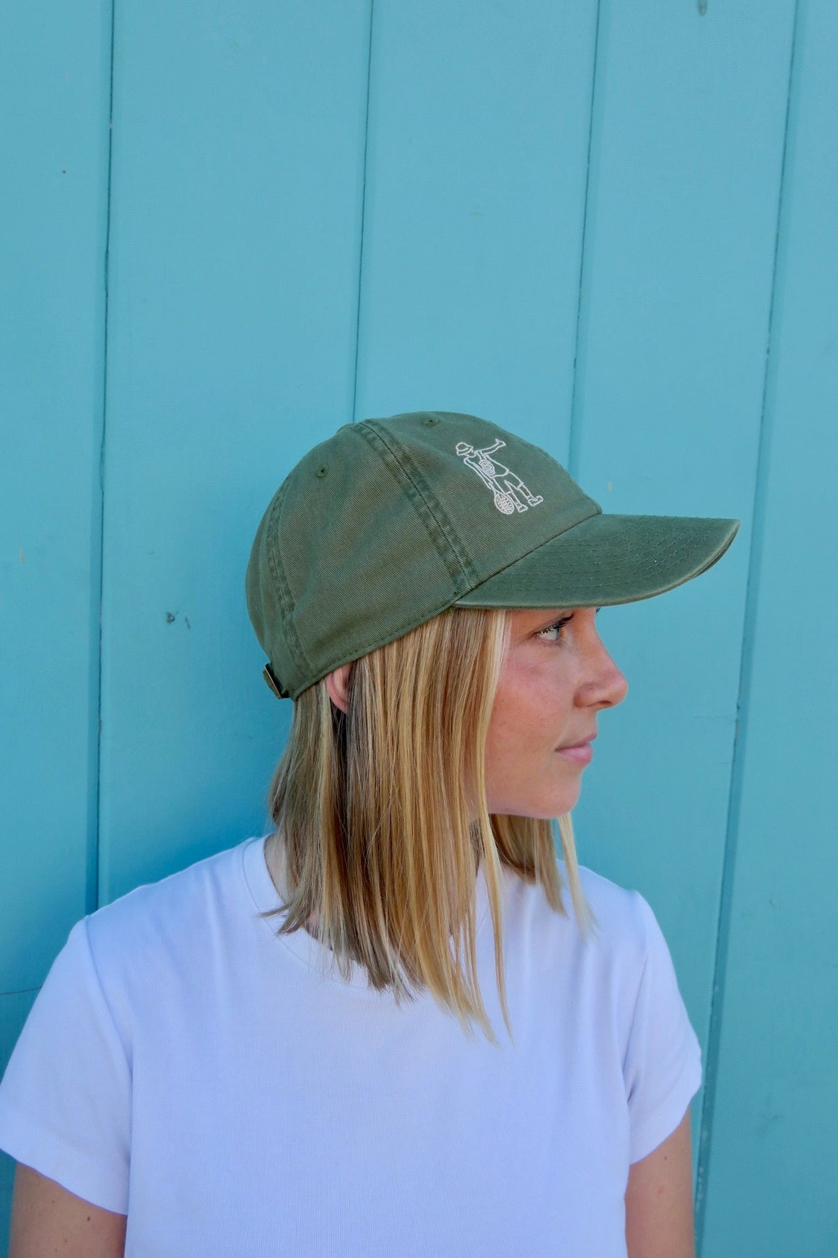 Embroidered Art on Cotton Dad Hat