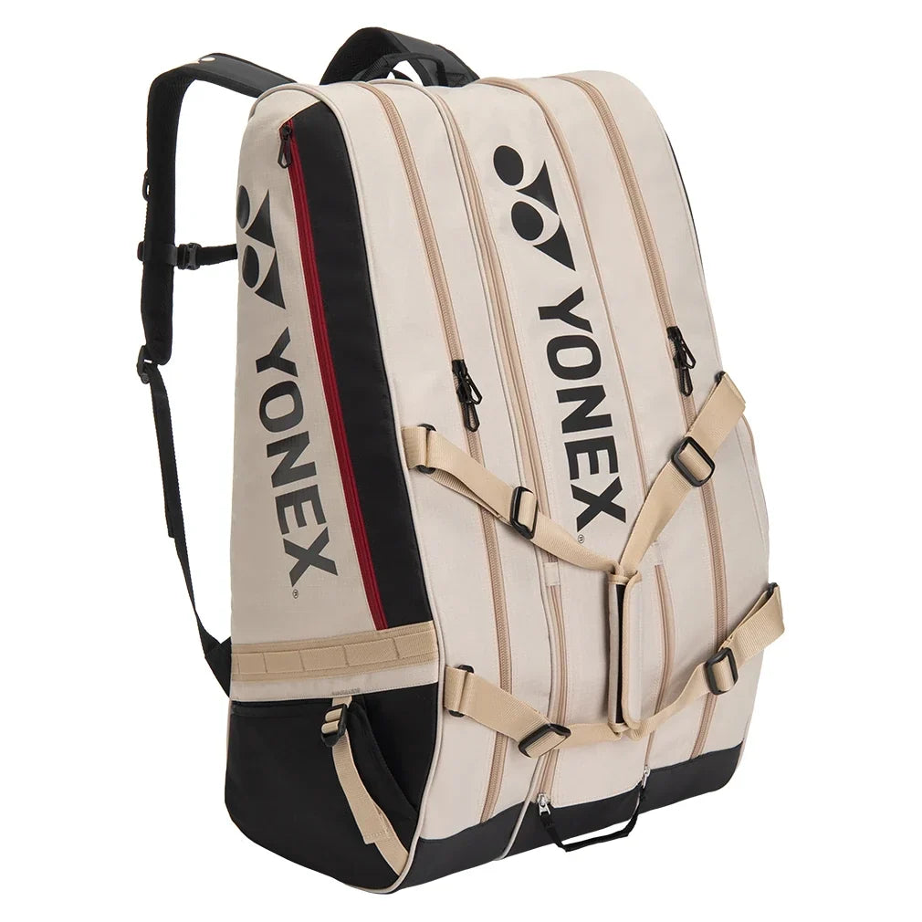 Yonex Gearlogic 12 Pack Tennis Racquet Bag Beige or Black