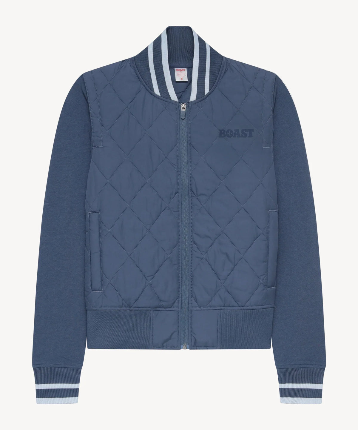 Boast Quilted Varsity Bomber Navy