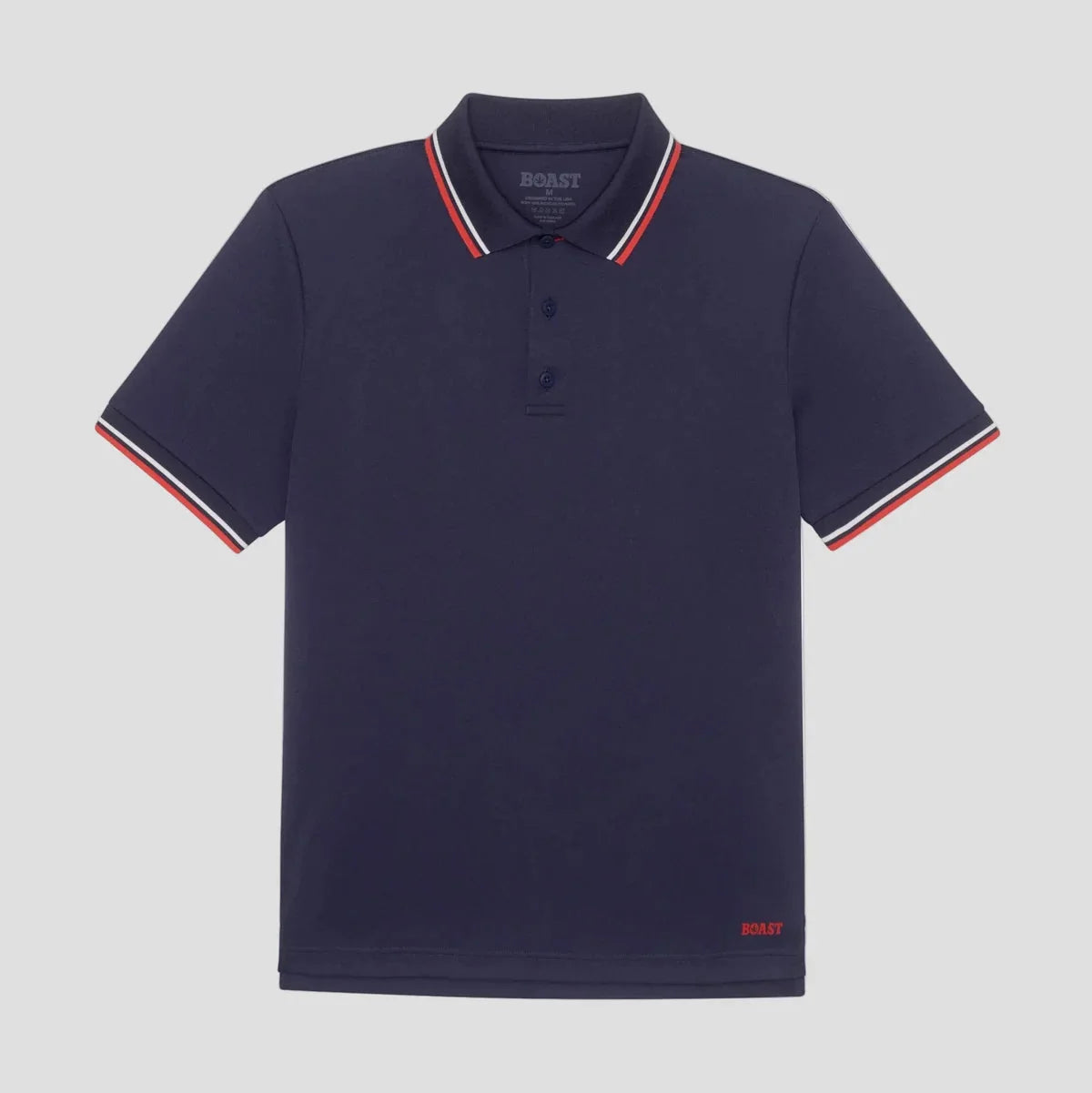 Boast Performance Match Polo 2.0 - White or White/Red/Navy or Navy/Red/White