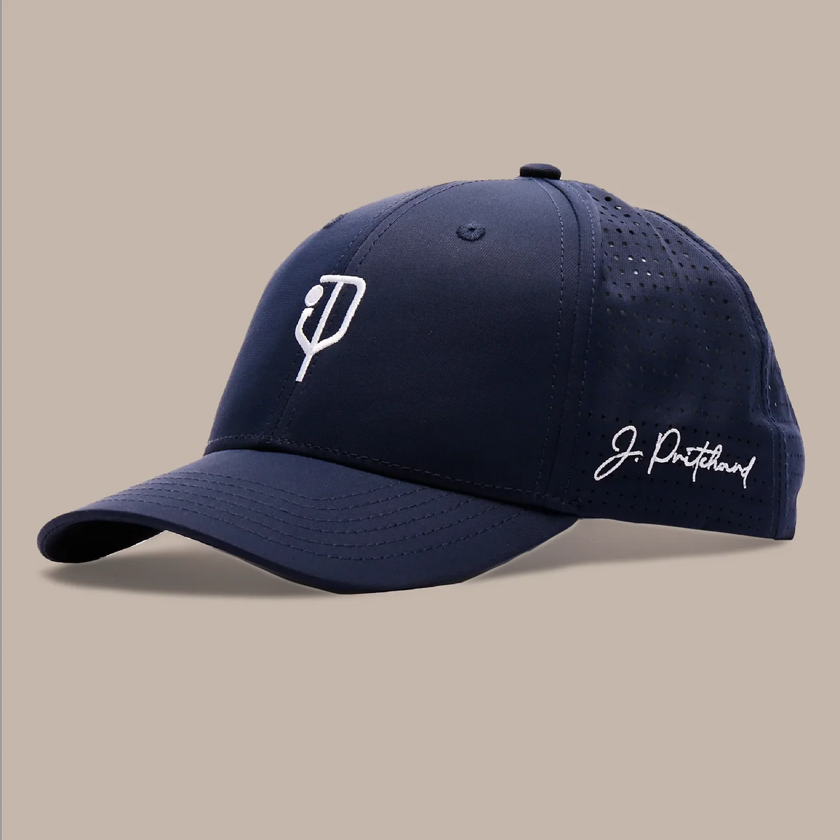 J.Pritchard Unisex Courtside Performance Hat - Clubhouse White & Fuchsia/Clubhouse White/Bainbridge Blue