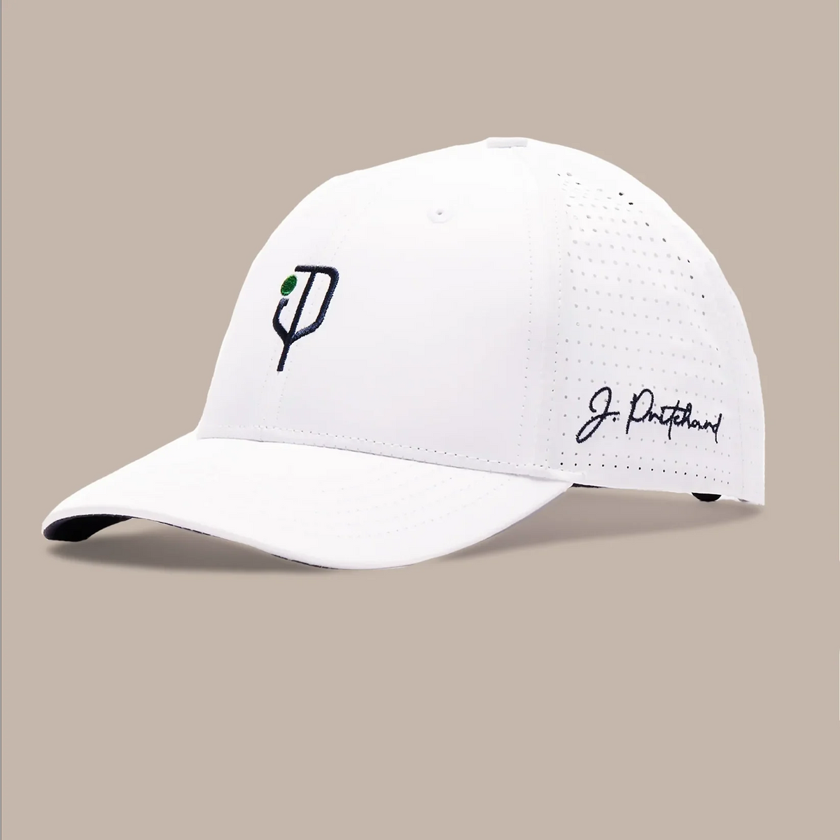 J.Pritchard Unisex Courtside Performance Hat - Clubhouse White & Fuchsia/Clubhouse White/Bainbridge Blue