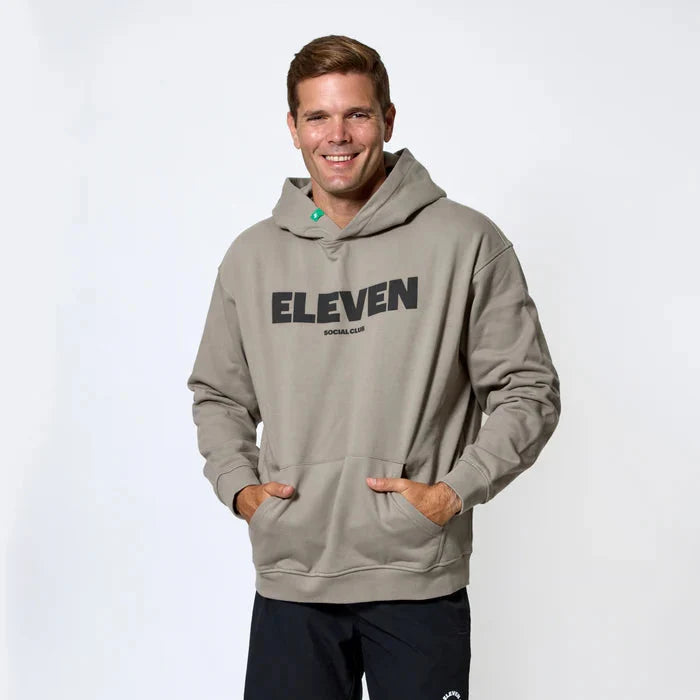 Eleven Social Club - The Kaki Eleven Heavyweight Pickleball Hoodie - Black/Kaki
