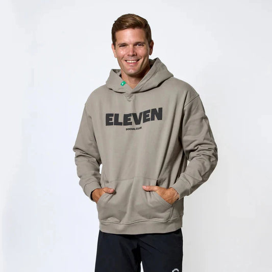 Eleven Social Club - The Kaki Eleven Heavyweight Pickleball Hoodie - Black/Kaki