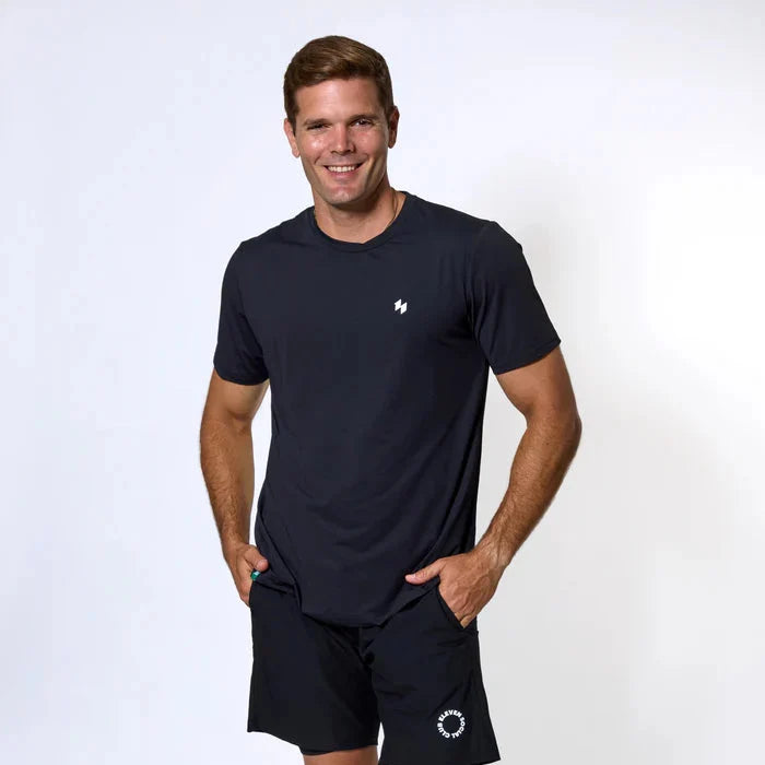 Eleven Social Club - The Ethan CoolPlay Pickleball Tee - Black/Blue/Green/White/Light Grey