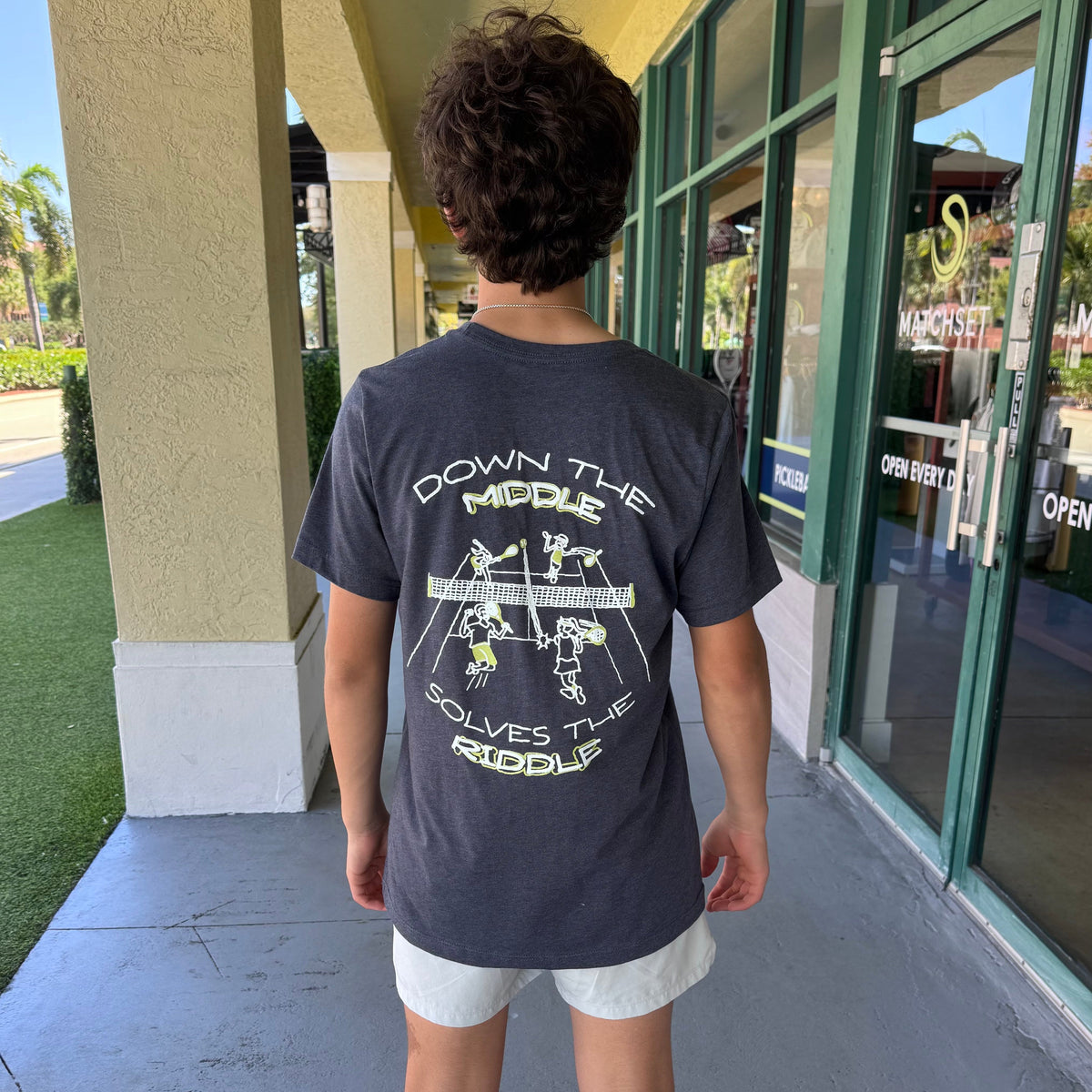 Matchset X Ace The Moon "Down the Middle" Tee Navy