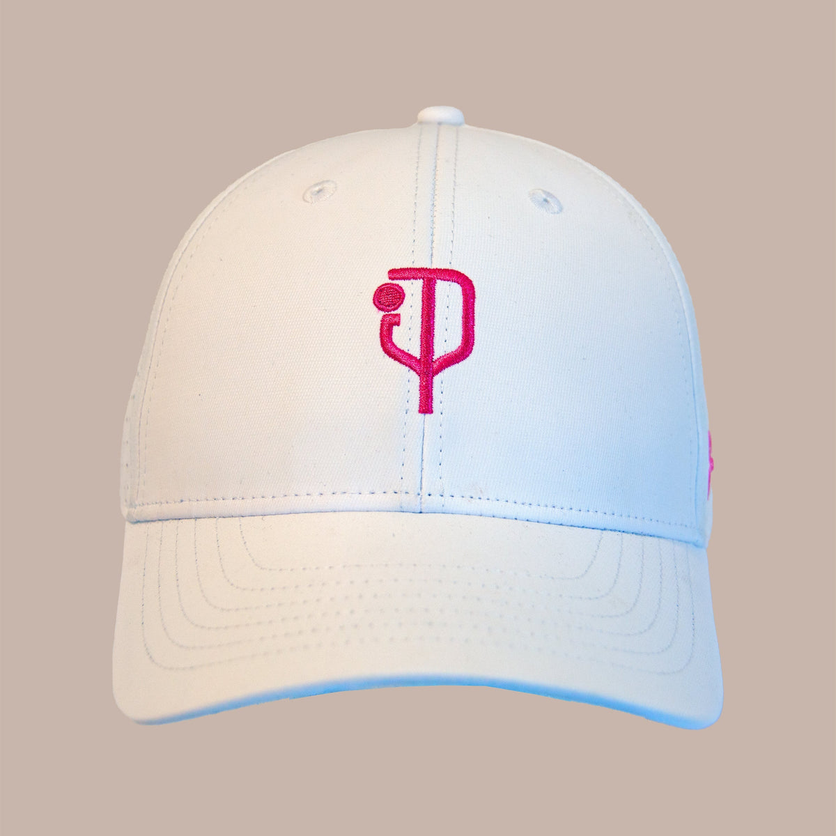 J.Pritchard Unisex Courtside Performance Hat - Clubhouse White & Fuchsia/Clubhouse White/Bainbridge Blue