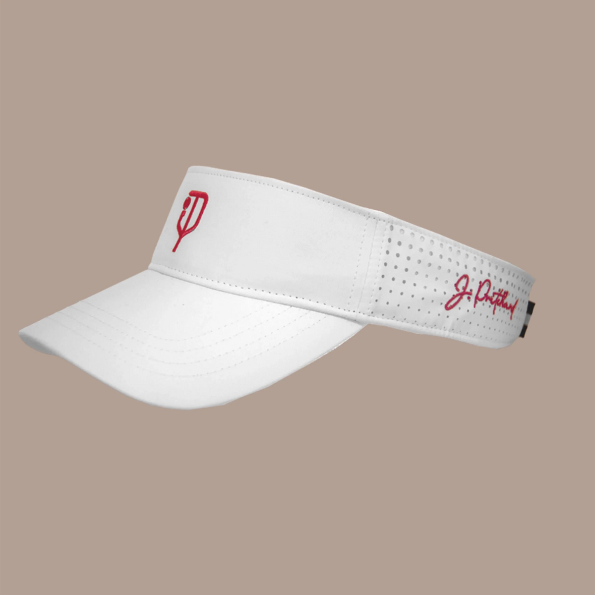 J.Pritchard Courtside Performance Visor - Clubhouse White & Fuchsia/Clubhouse White/Bainbridge Blue/Pritchard Green