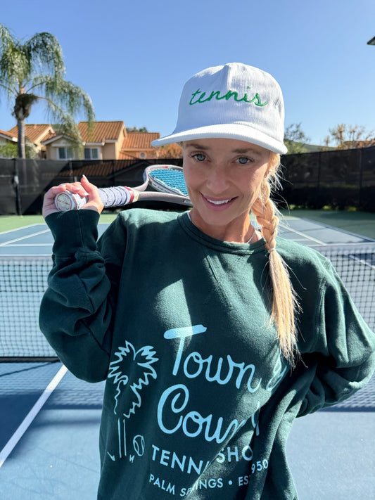 Tennis Cursive Corduroy Hat