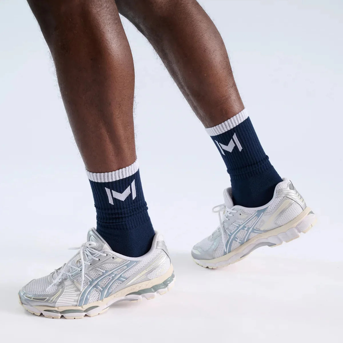 Mouratoglou Apparel - Performance Socks - Black/Navy/White (8-13)