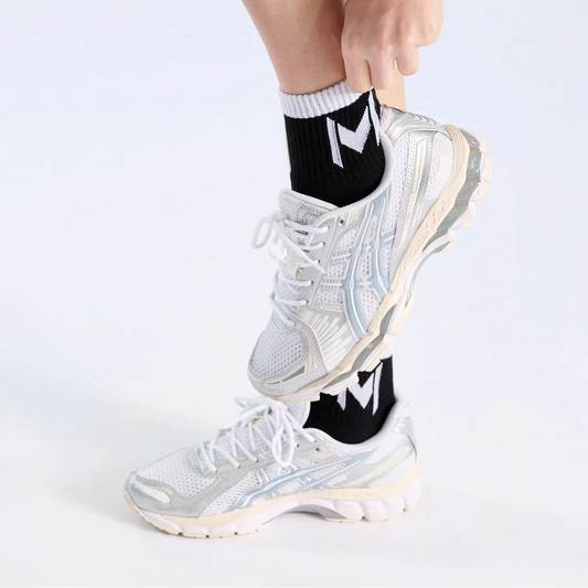 Mouratoglou Apparel - Performance Socks - Black/Navy/White (Sz 4-8)