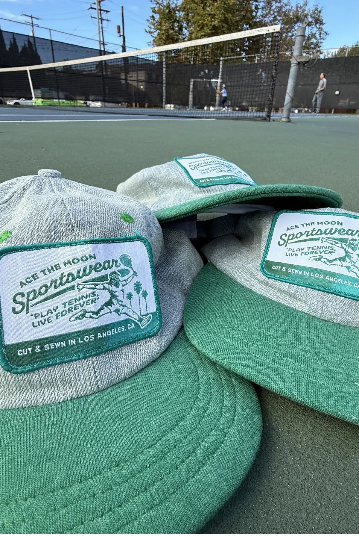 Play Tennis, Live Forever Denim-Fleece Hat