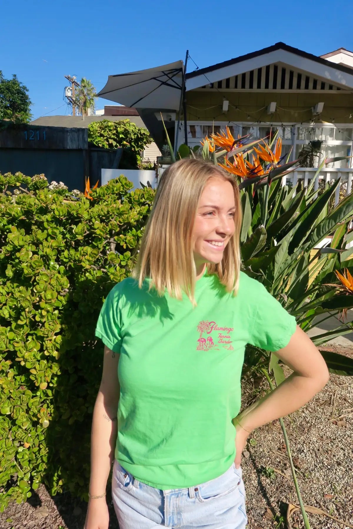 Flamingo Tennis Garden Tee