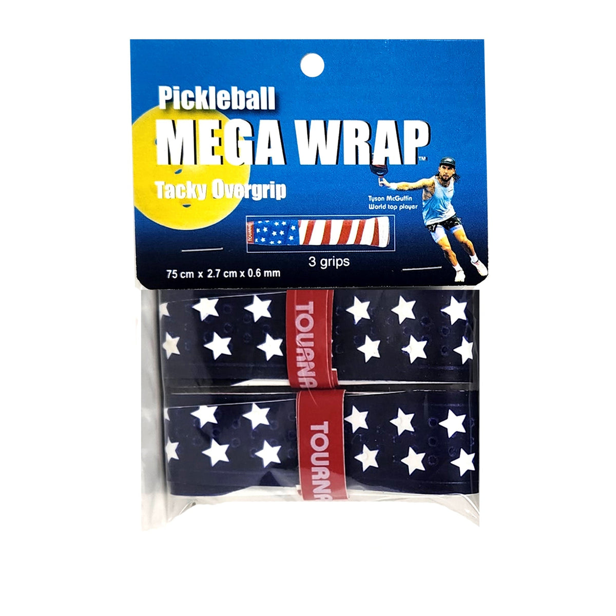 Pickleball Mega Wrap USA Flag Tacky Overgrip