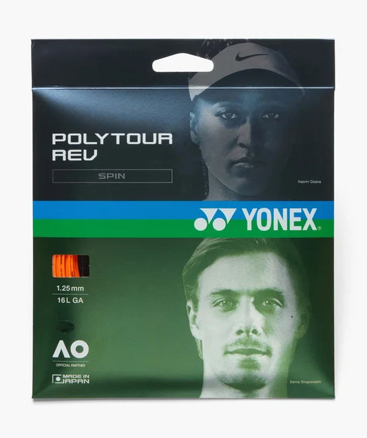 Yonex PolyTour Rev 16L/1.25 String Bright Orange