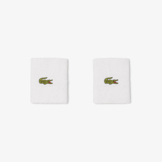 Lacoste Men's Stretch Jersey Wristbands White/Navy/Black