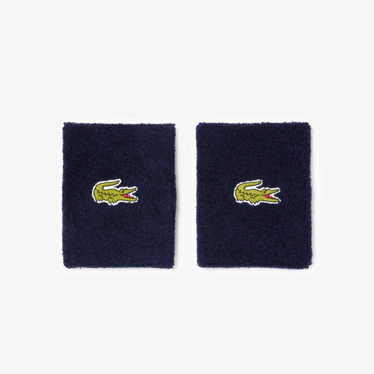Lacoste Men's Stretch Jersey Wristbands White/Navy/Black