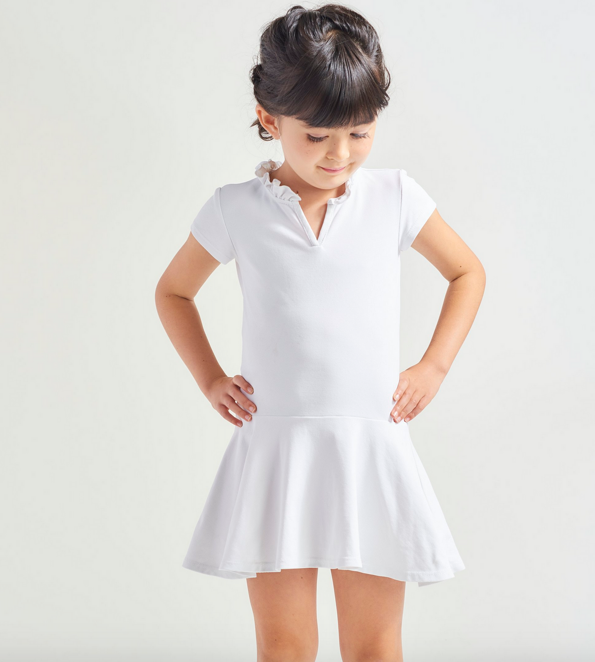 L'oeuf Poche Girls' Ruffle Polo Dress PL-R2K