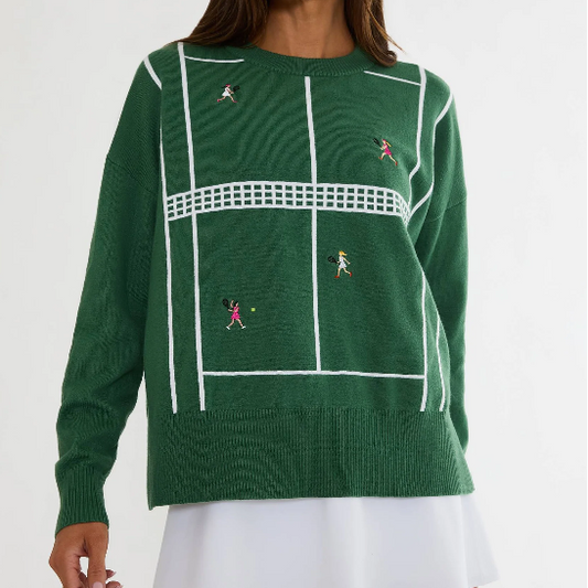 Beach Riot Callie Sweater Rally Green Tennis