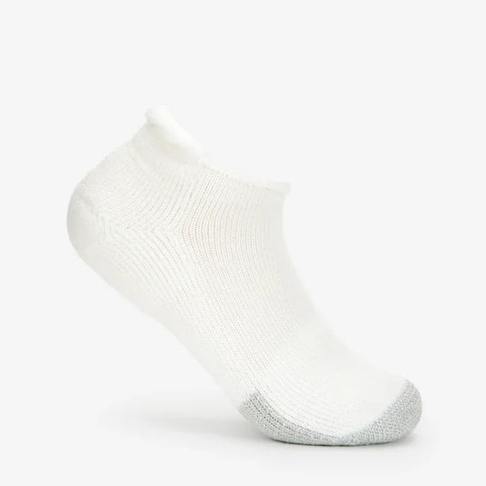 Thorlo Maximum Cushion Rolltop Tennis Socks - White w/grey, Black, White w/brown