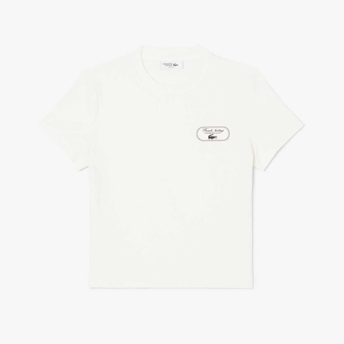 Lacoste Women's Ultra Dry Tennis Heritage Badge Slim Fit T-shirt