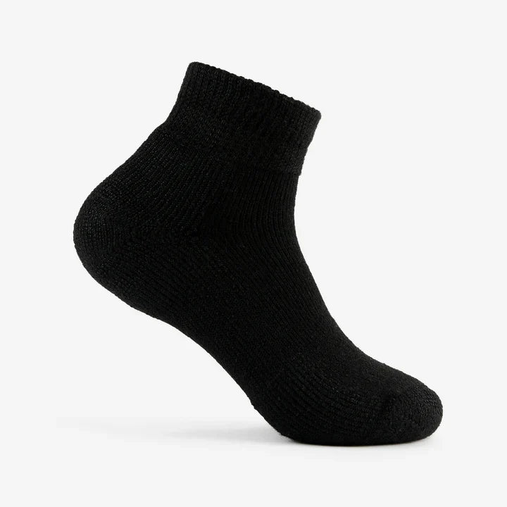 Thorlo Maximum Cushion Ankle Tennis Socks - White w/grey, Black, White w/brown
