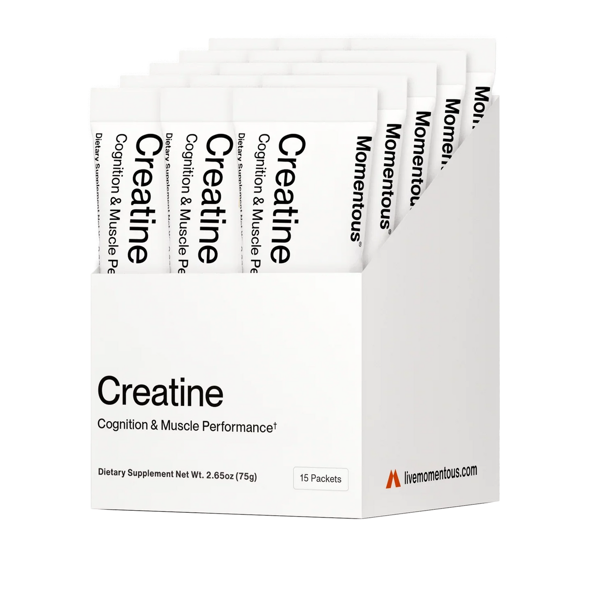 Momentous Creatine 15-Travel Packs Unflavoured