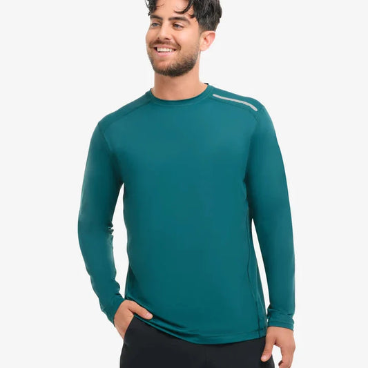 BLOQUV Men's Long Sleeve Jet Tee Jungle Green