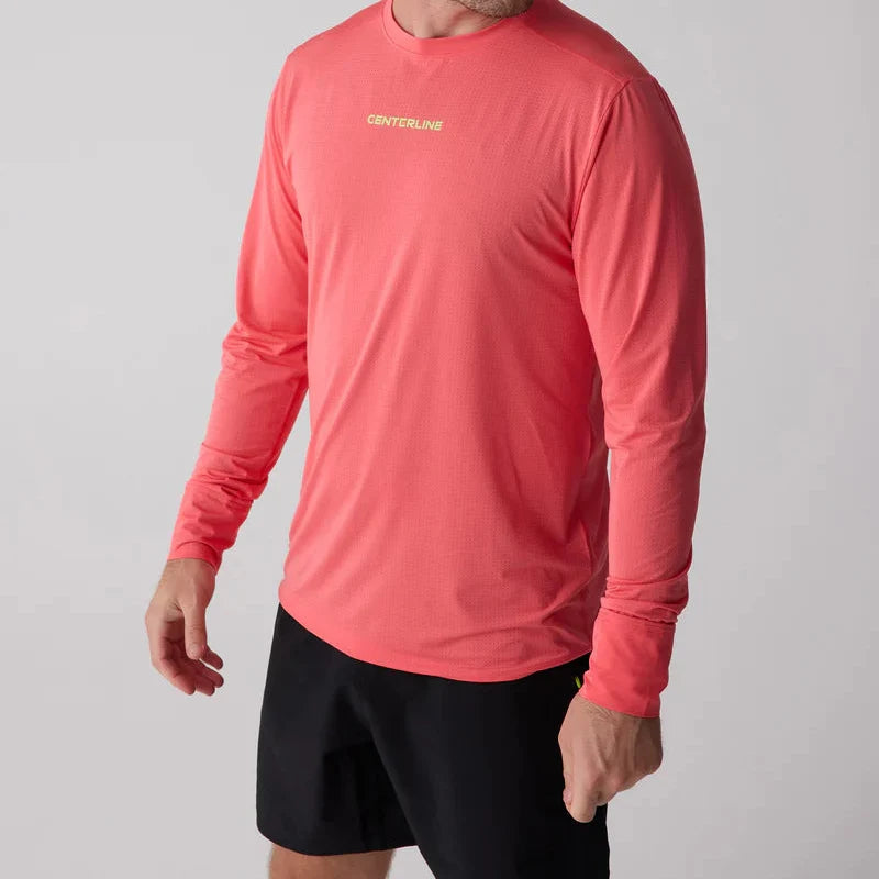 Centerline Athletics AirLite™ Men's Long Sleeve _ Coral/White/Blue Lagoon/Midnight Dusk
