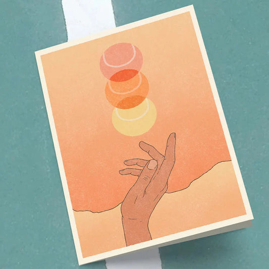 Ace the moon Hand Meets Sky Card