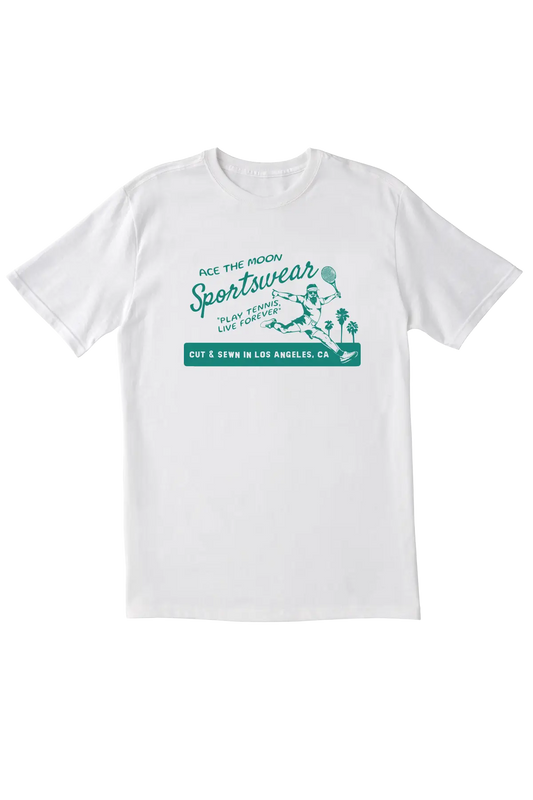 Ace The Moon Play Tennis, Live Forever Tee